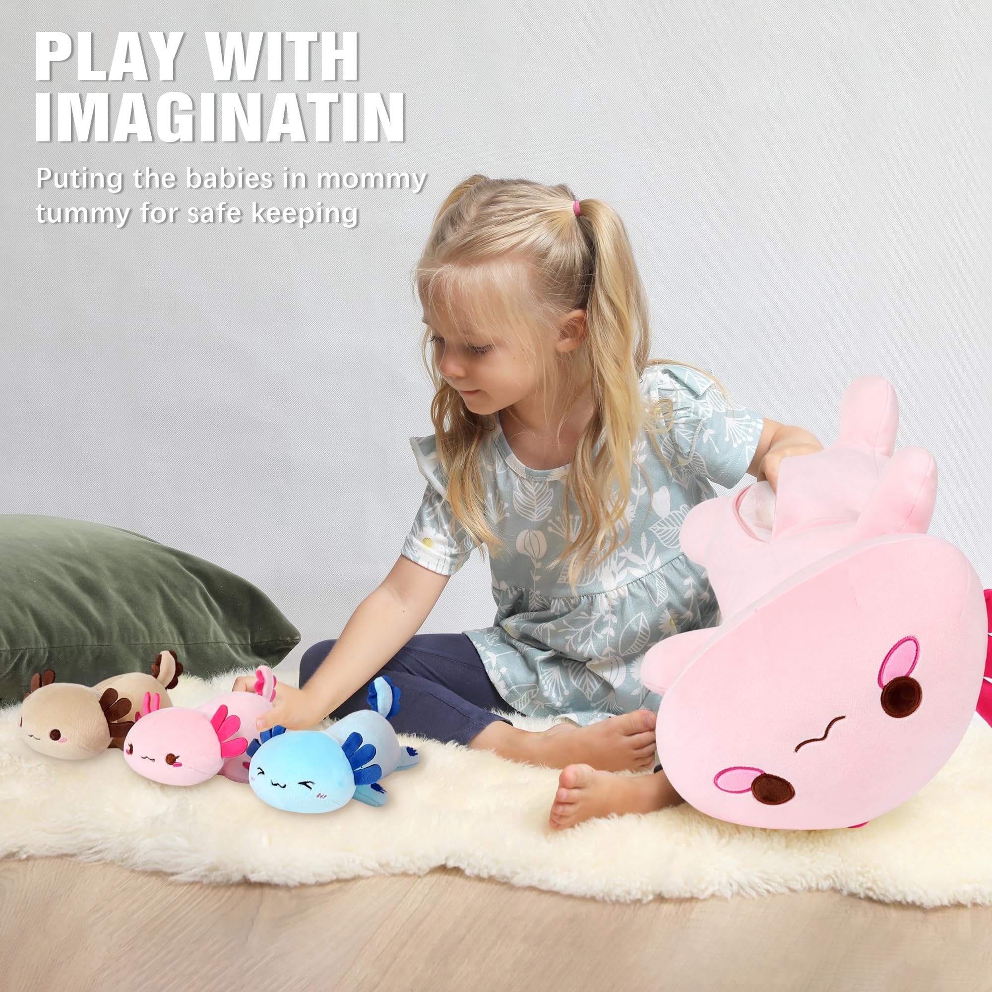 Onsoyours Axolotl bedroom decor plush, soft and inviting