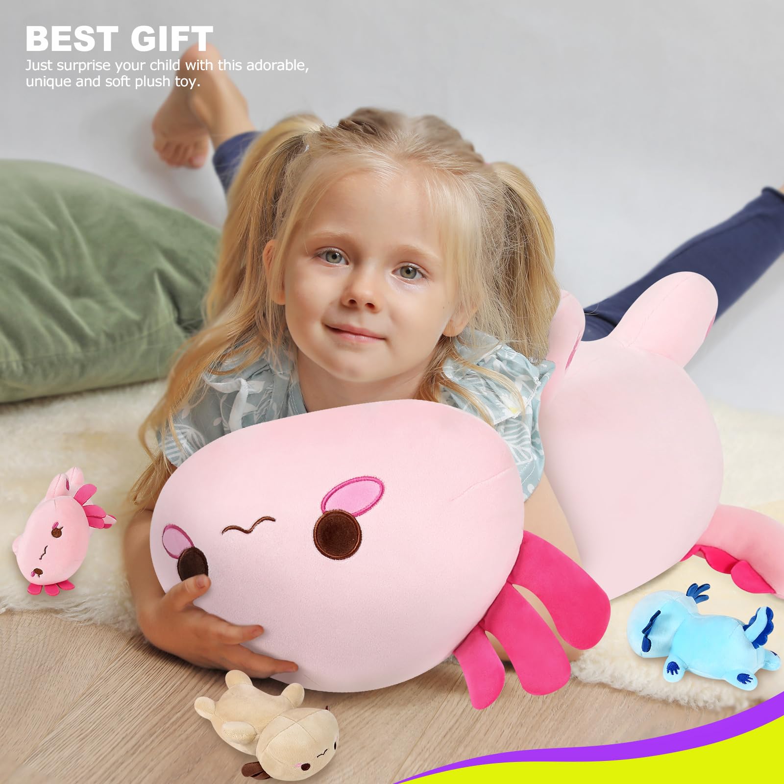 Onsoyours Axolotl gift set plush, ideal for celebrations