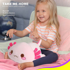 Onsoyours axolotl plush in bedroom decor pink adds playful charm