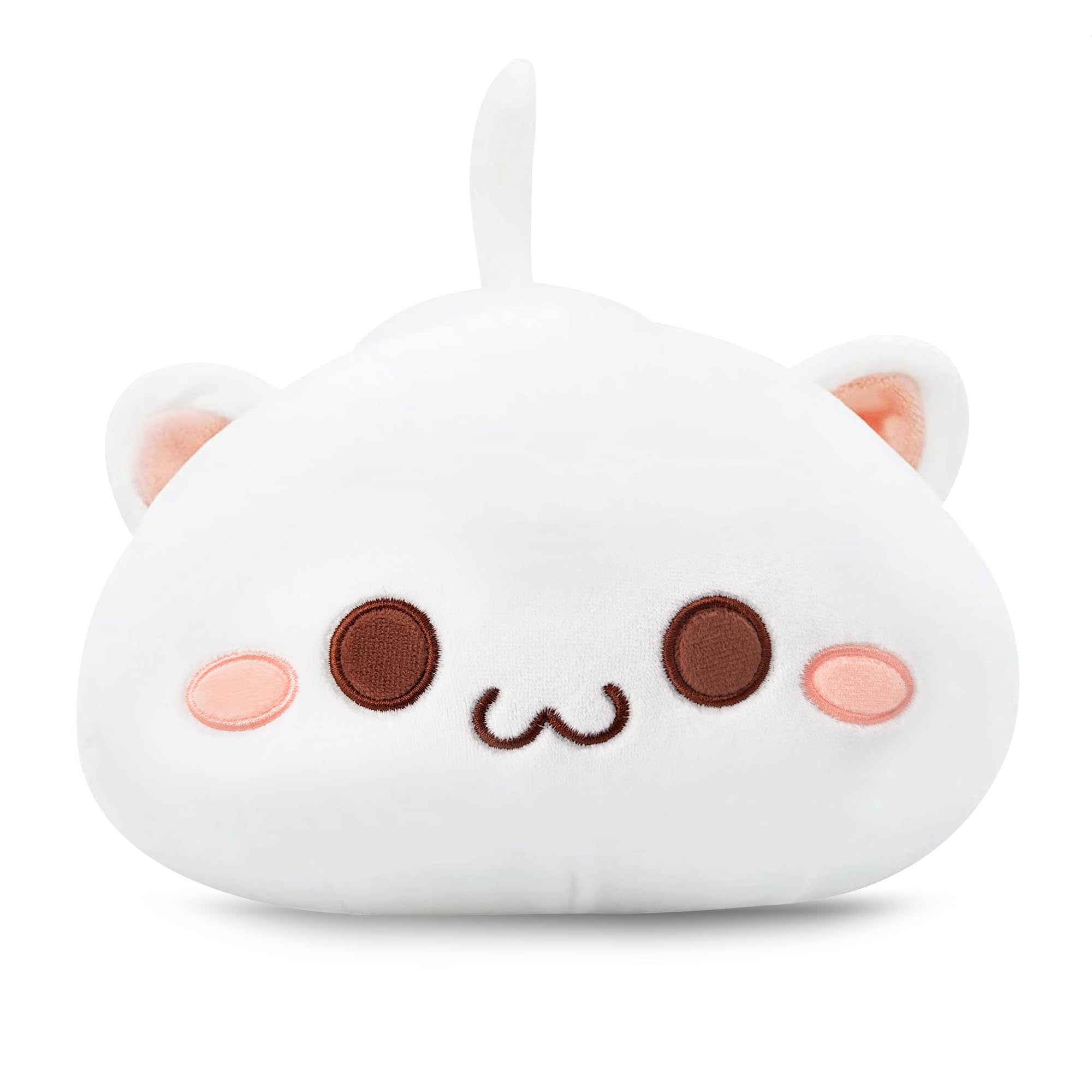 Onsoyours cozy 12-inch plush tucked beside pillows for bedtime.