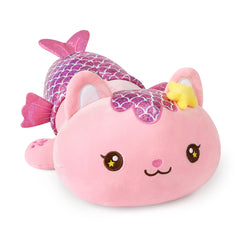 Onsoyours cute kitten mermaid plush 12in, ideal for cozy hugs and bedtime comfort.