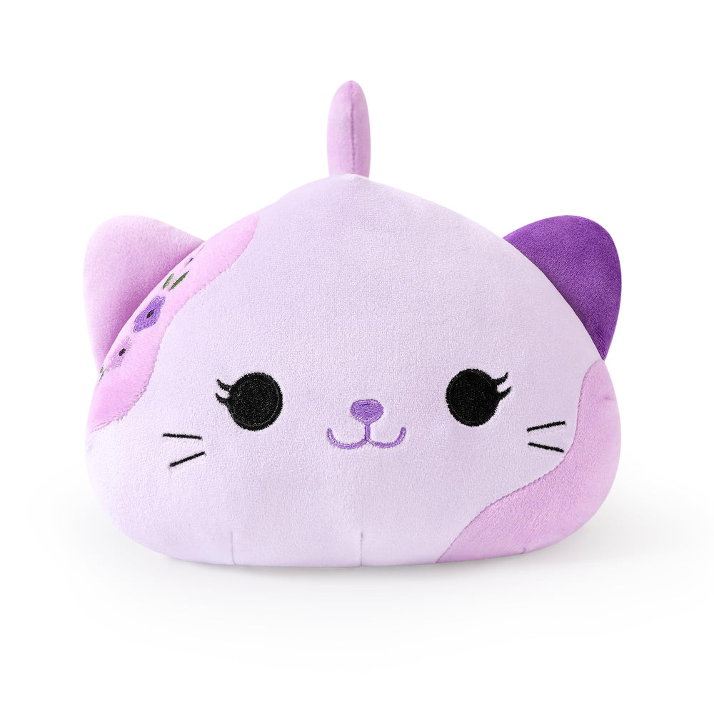 Onsoyours Lavender Cat Plush back view with heart design