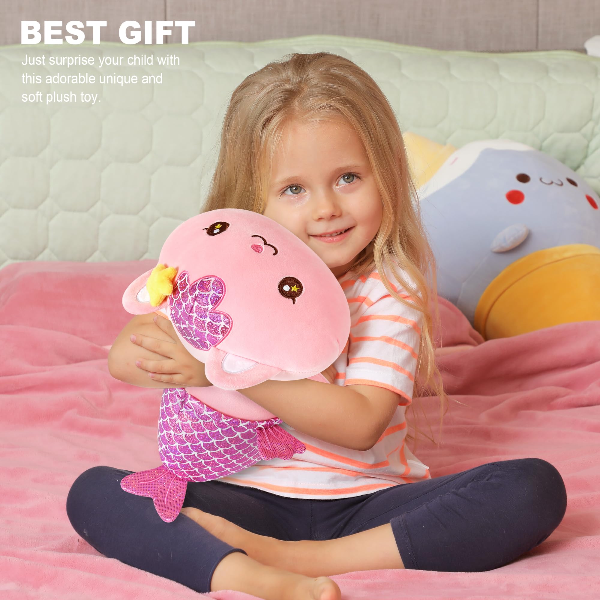 Onsoyours mermaid cat plush makes a thoughtful gift for kids and family.