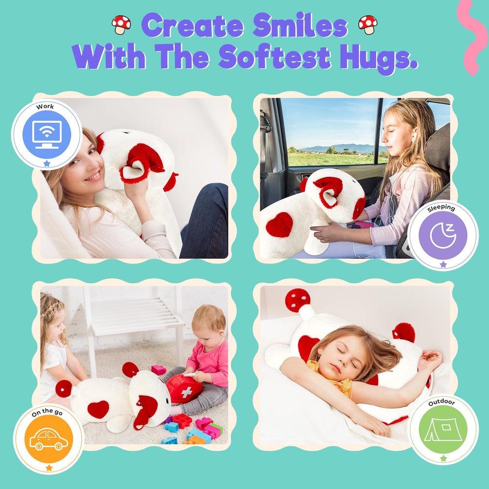 Onsoyours mushroom cow packaging-friendly care for easy surface cleaning after play.