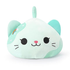 Onsoyours Rainbow Cat Plush back view with heart decoration offers a cute, collectible look