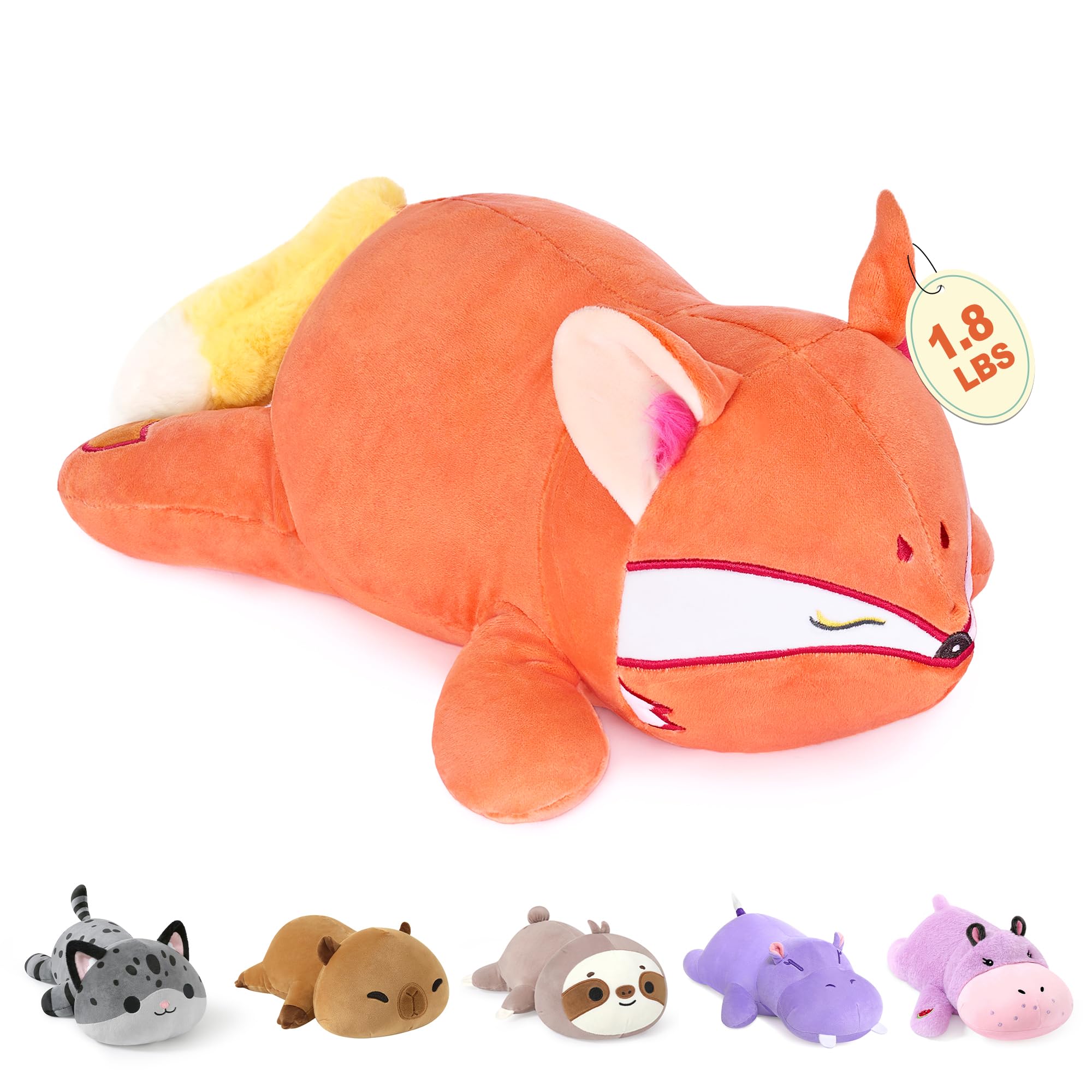 Onsoyours red wheat fox face plush highlighting soft texture for comforting hugs.