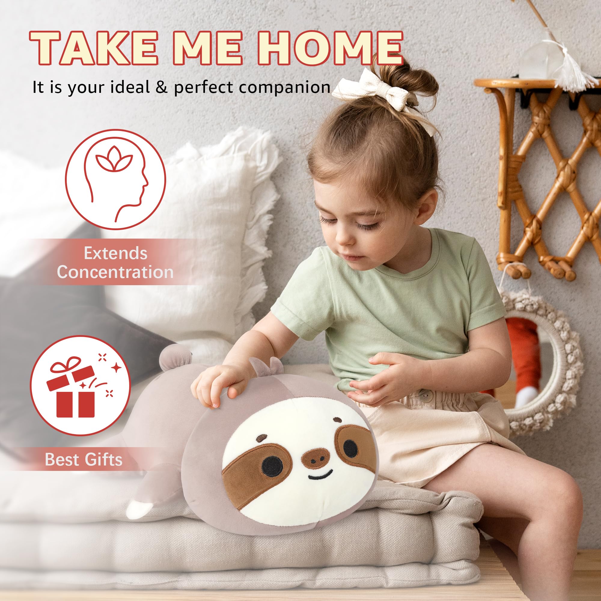 Onsoyours sloth plush beads interior ensures safe, durable hugs for calming moments.