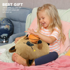 Onsoyours sporty plush dog pose inspires imaginative play.