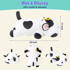 Onsoyours sunflower cow plush back view with heart detail for collectability