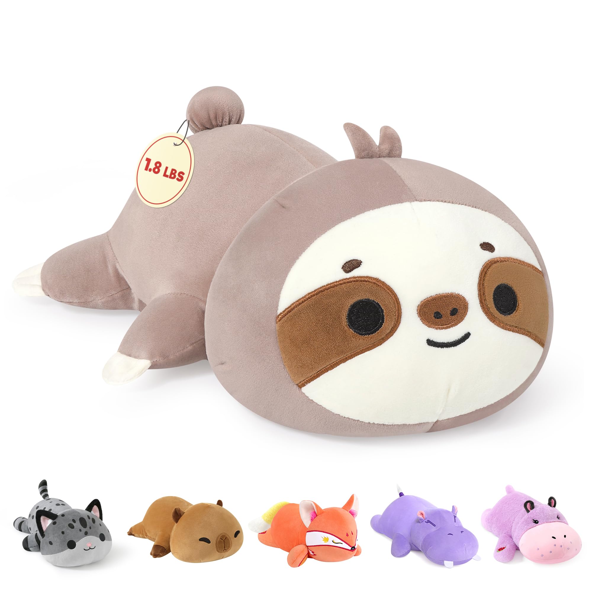 Onsoyours weighted sloth plush close-up fur detail for premium softness and comfort.