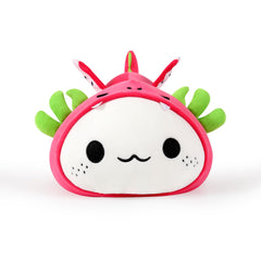 Onsoyours axolotl dragon fruit plush close-up shows soft, skin-friendly fur.