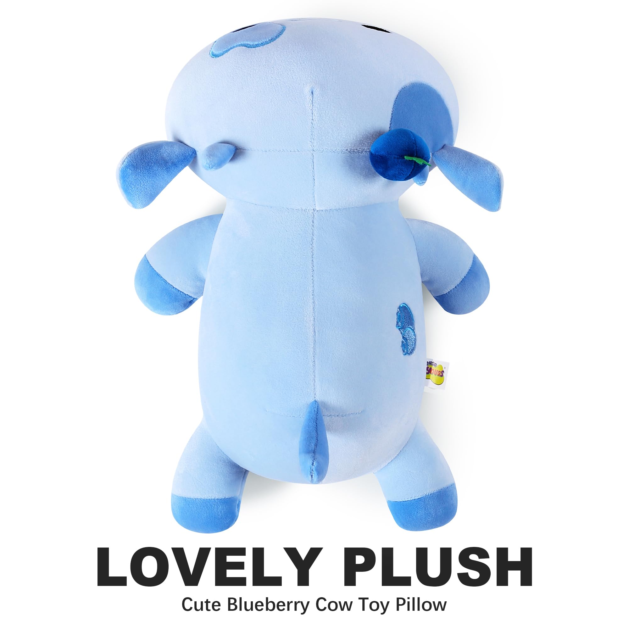 Onsoyours Cute Cow Plush Blueberry bedroom scene, decorative and comforting