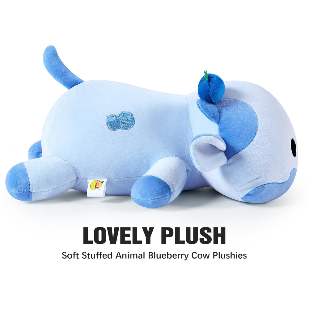 Onsoyours Cute Cow Plush Blueberry packaging close-up, vacuum-sealed packaging
