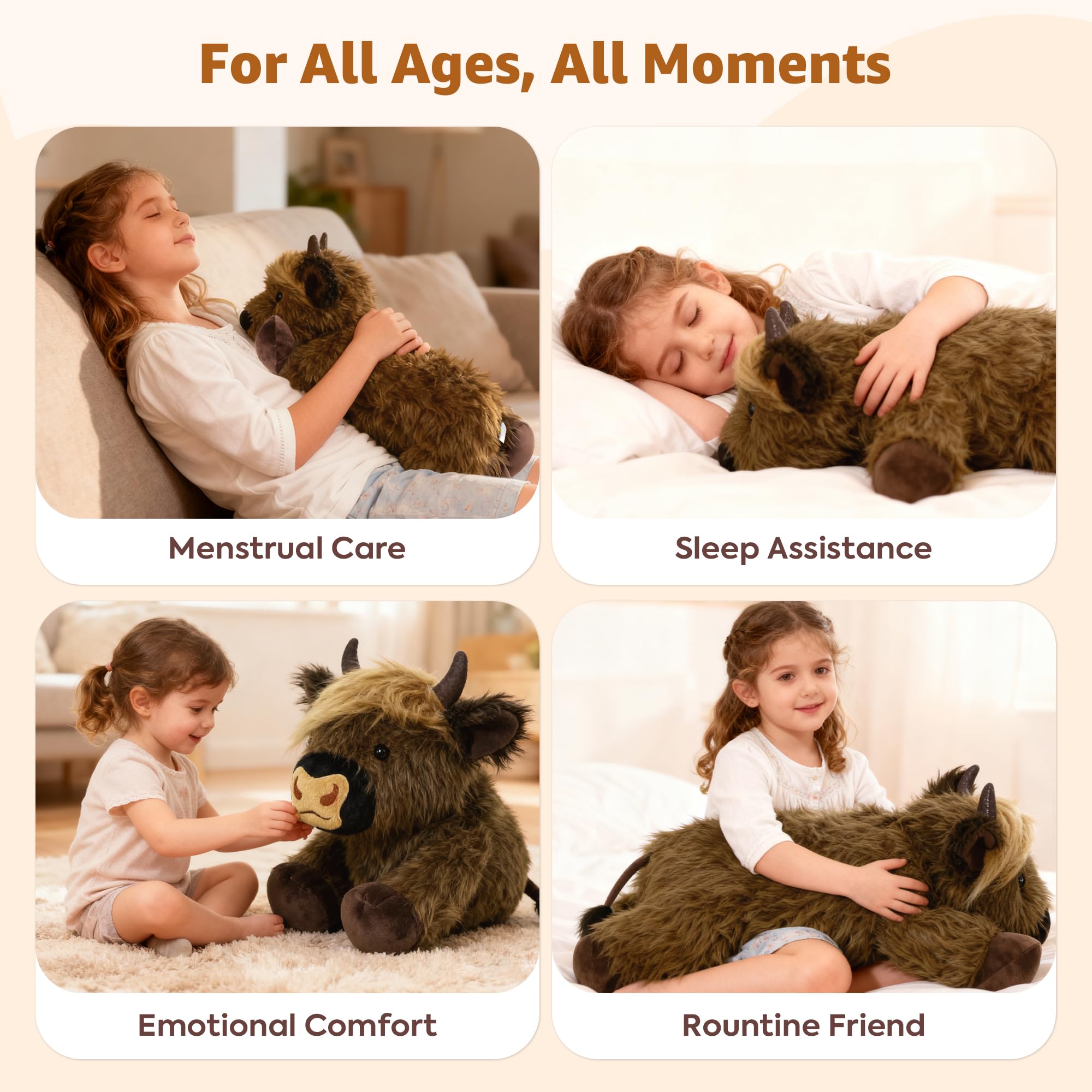 Onsoyours Highland Cow stitching-detail highlights quality and durability for lasting hugs.