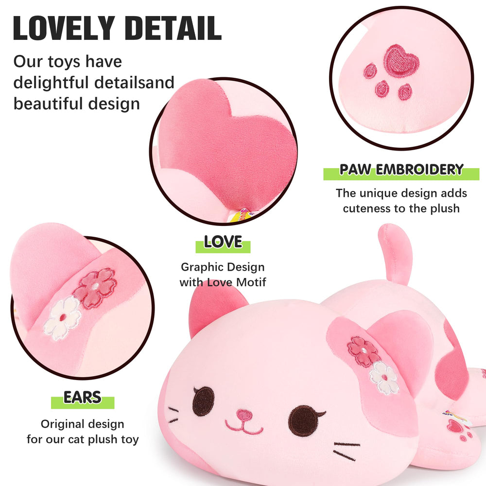Onsoyours Sakura Cat detail stitching around ears and sakura motif for durability.
