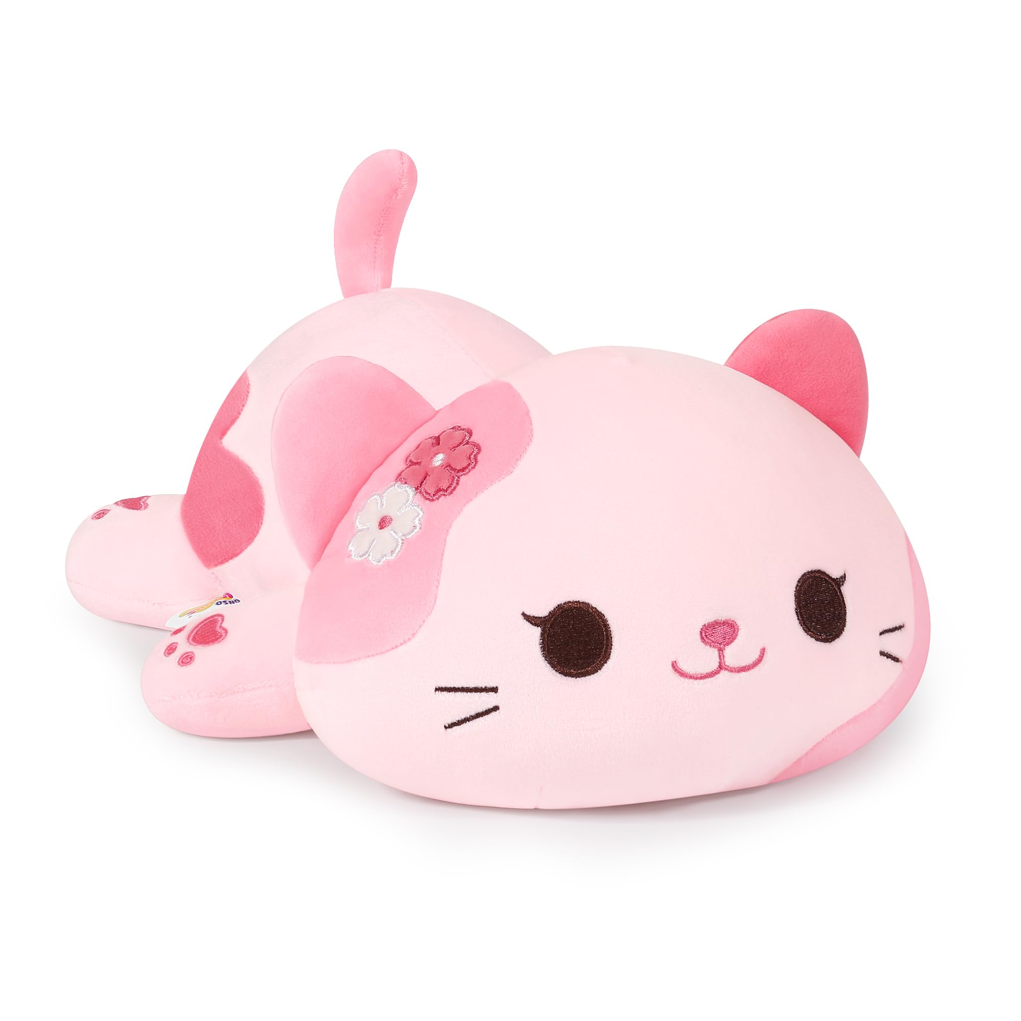 Onsoyours Sakura Cat front view shows soft pink fur for cozy playtime.
