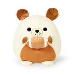 Onsoyours sport dog plush brown-white face decorates game rooms and bedrooms
