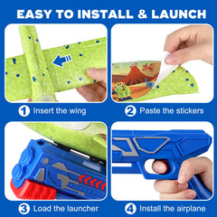 Onysurui three DIY stickers spark imaginative play with dinosaur, rocket, and UFO themes.