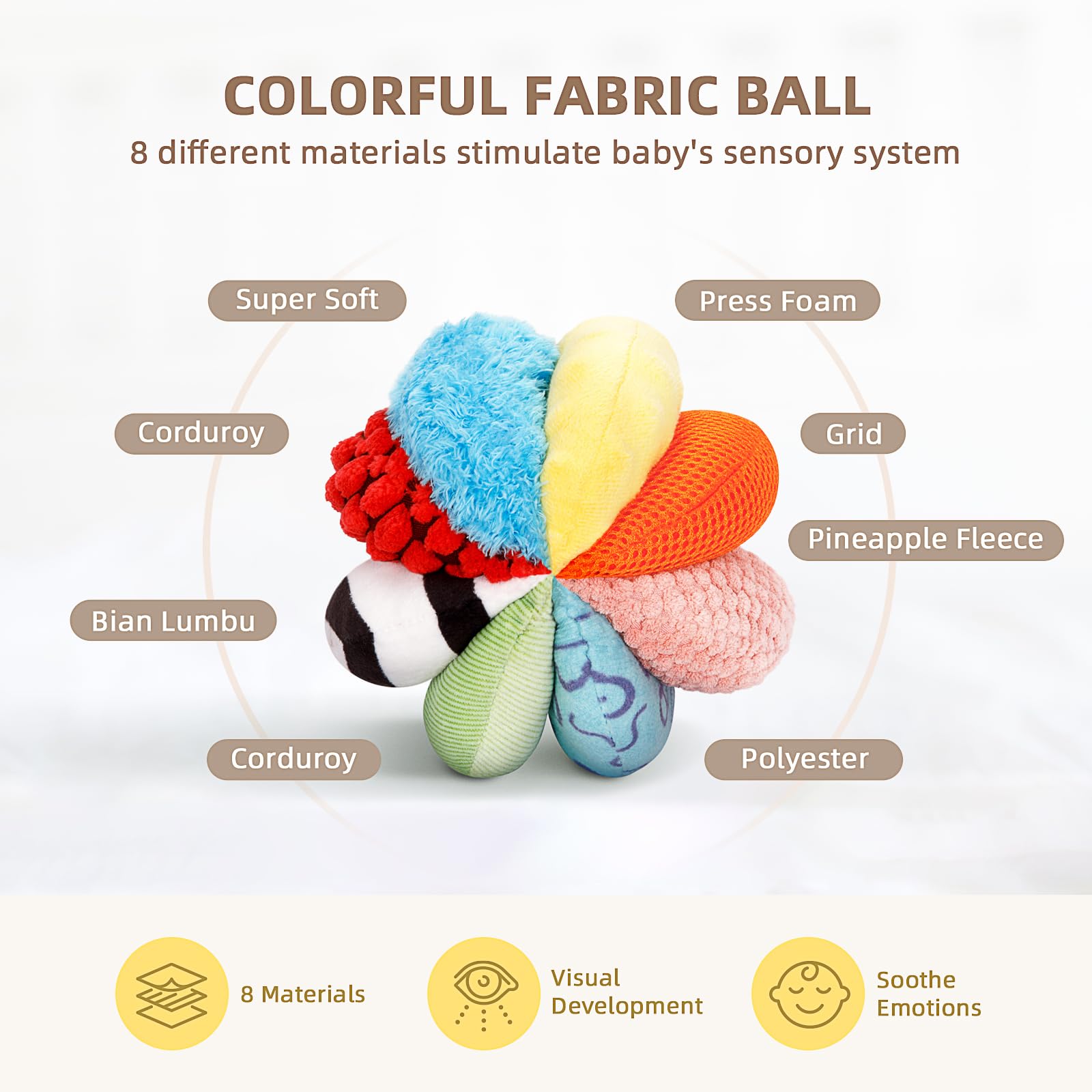 OOOK sensory balls offer varied textures to enrich tactile exploration and early sensory development.