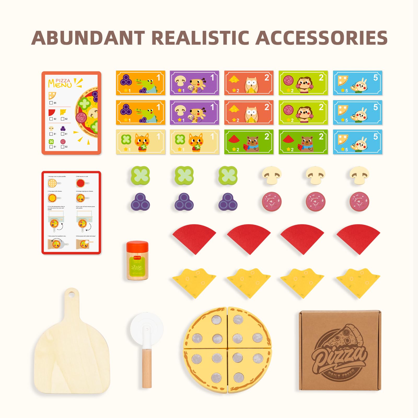OOOK pizza ingredients image enhances creative storytelling and fine motor practice.