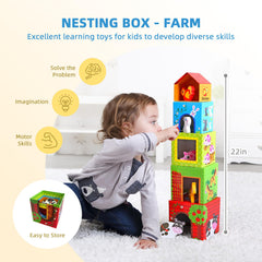 OOK Montessori Toys baby stacking cups promote fine motor skills and stacking practice