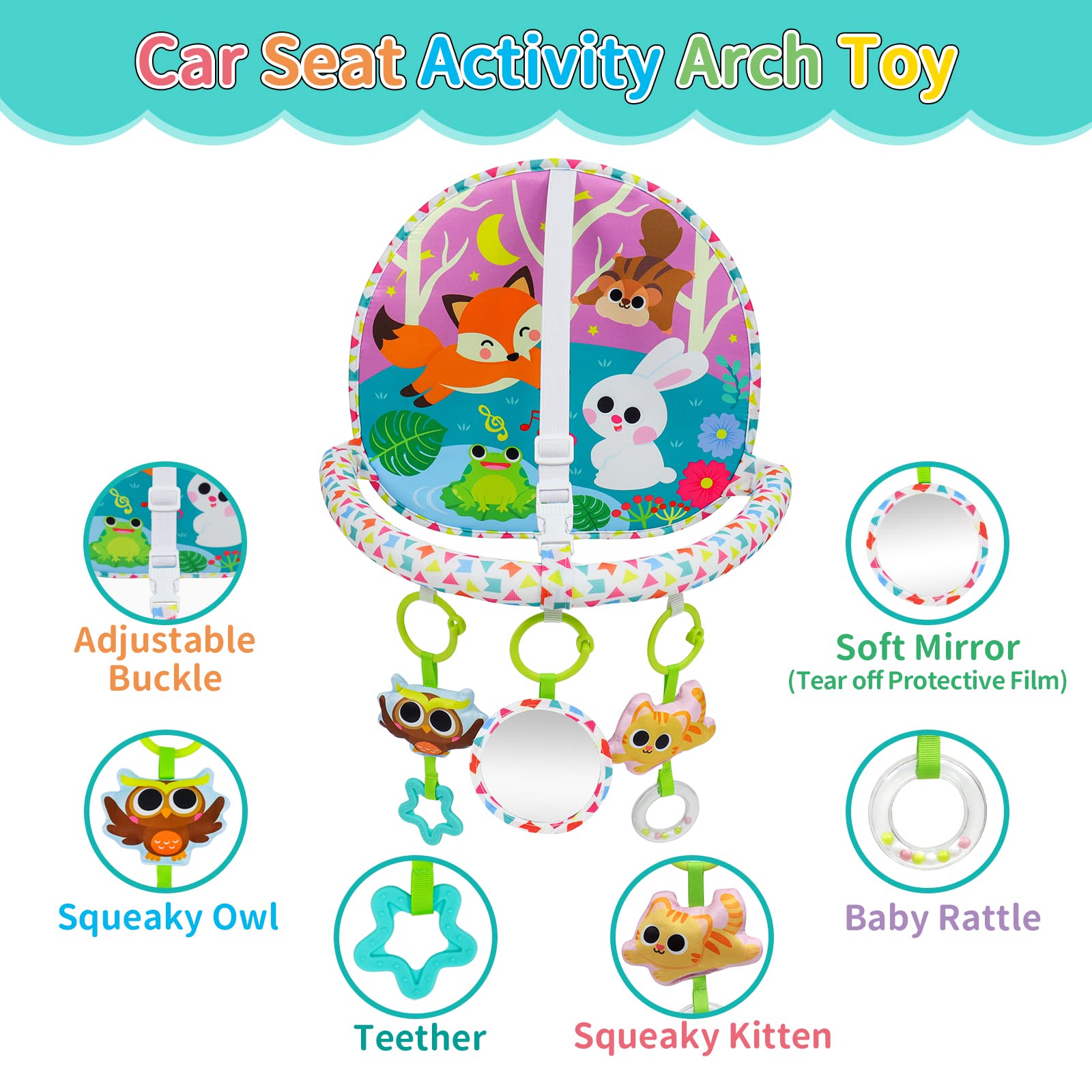 OKOOKO baby mirror toy offers reflective fun for visual exploration.