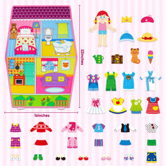 OKOOKO foldable felt board in use, creates versatile scenes for dressing up play.