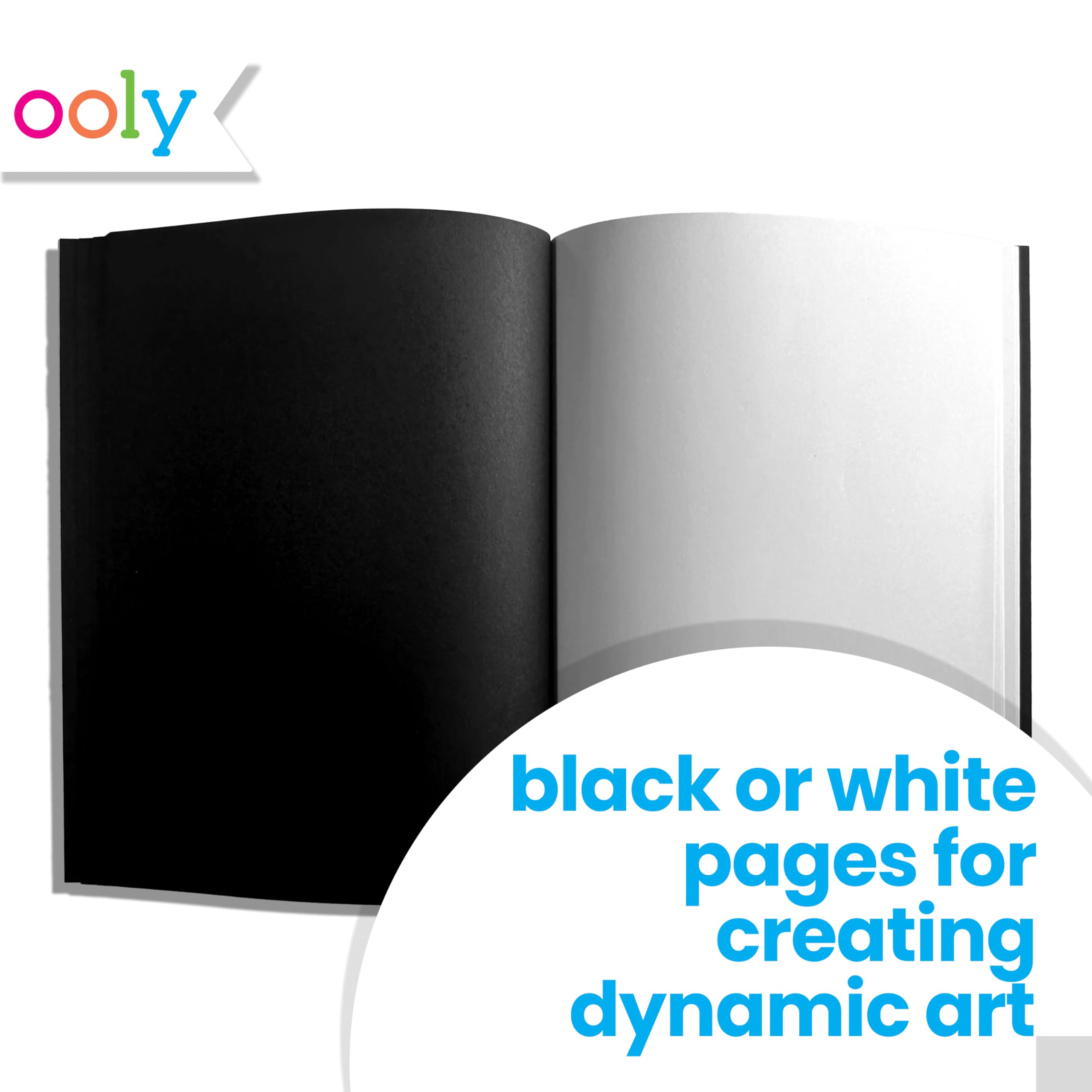 Ooly 13pc metallic drawing kit paper sheets with white and black surfaces for mixed-media sketches