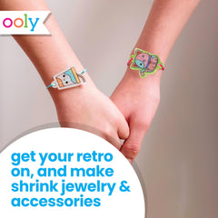 Ooly cords provide variety for necklaces and zipper pulls in shrinking art projects.