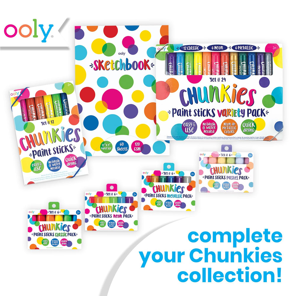 OOLY Chunkies twistable sticks offer easy grip for young painters