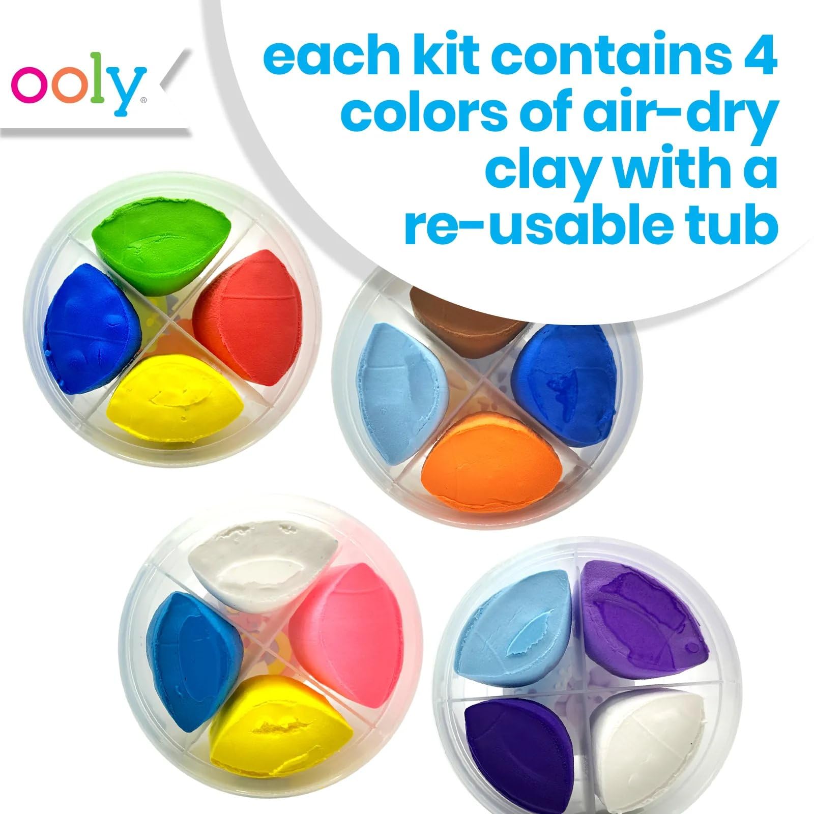 Ooly Creatibles soft pliable clay colors blend easily for creative models