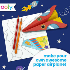Ooly kit pages show 12 predesigned planes for quick crafting fun