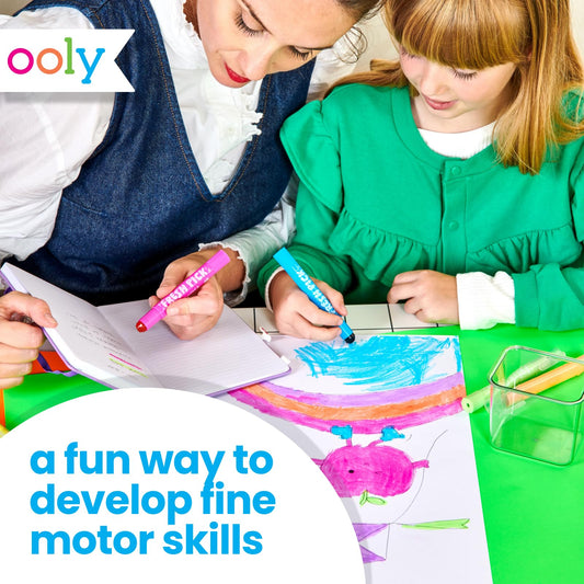 Ooly green apple scented crayons add a refreshing aroma during coloring.