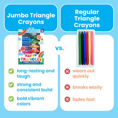 OOLY jumbo triangle crayons designed for toddlers learning to grip.
