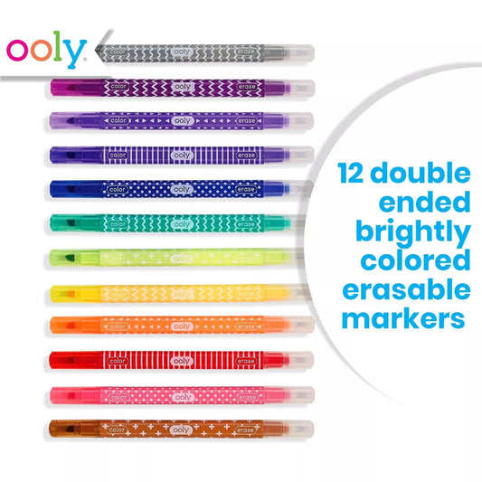 OOLY Make No Mistake markers offering easy erasing during doodling.