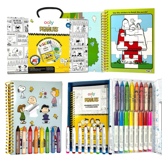 Ooly Peanuts 60pc kit box for coloring and portable fun.