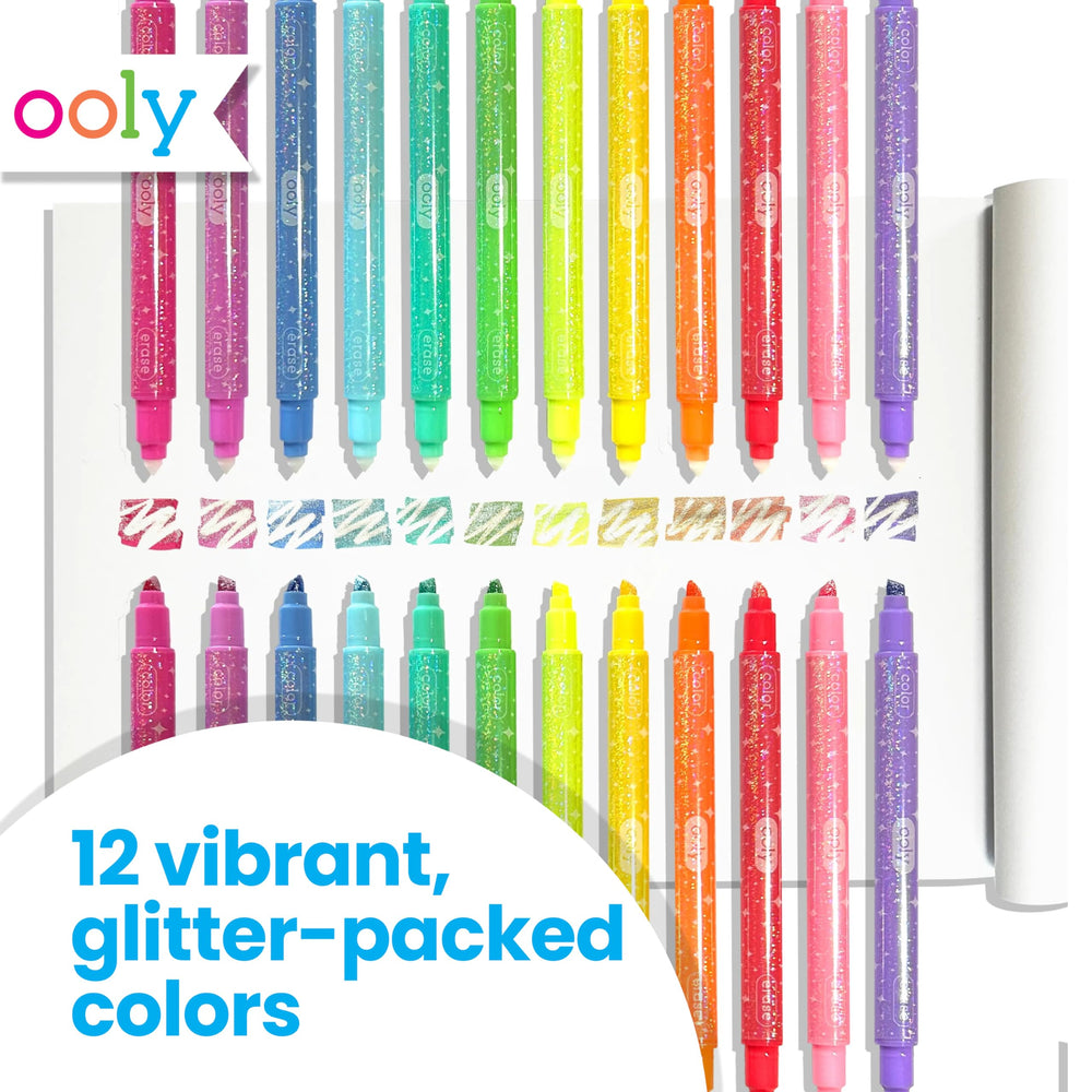 Ooly portable clear case keeps markers organized for school or travel.