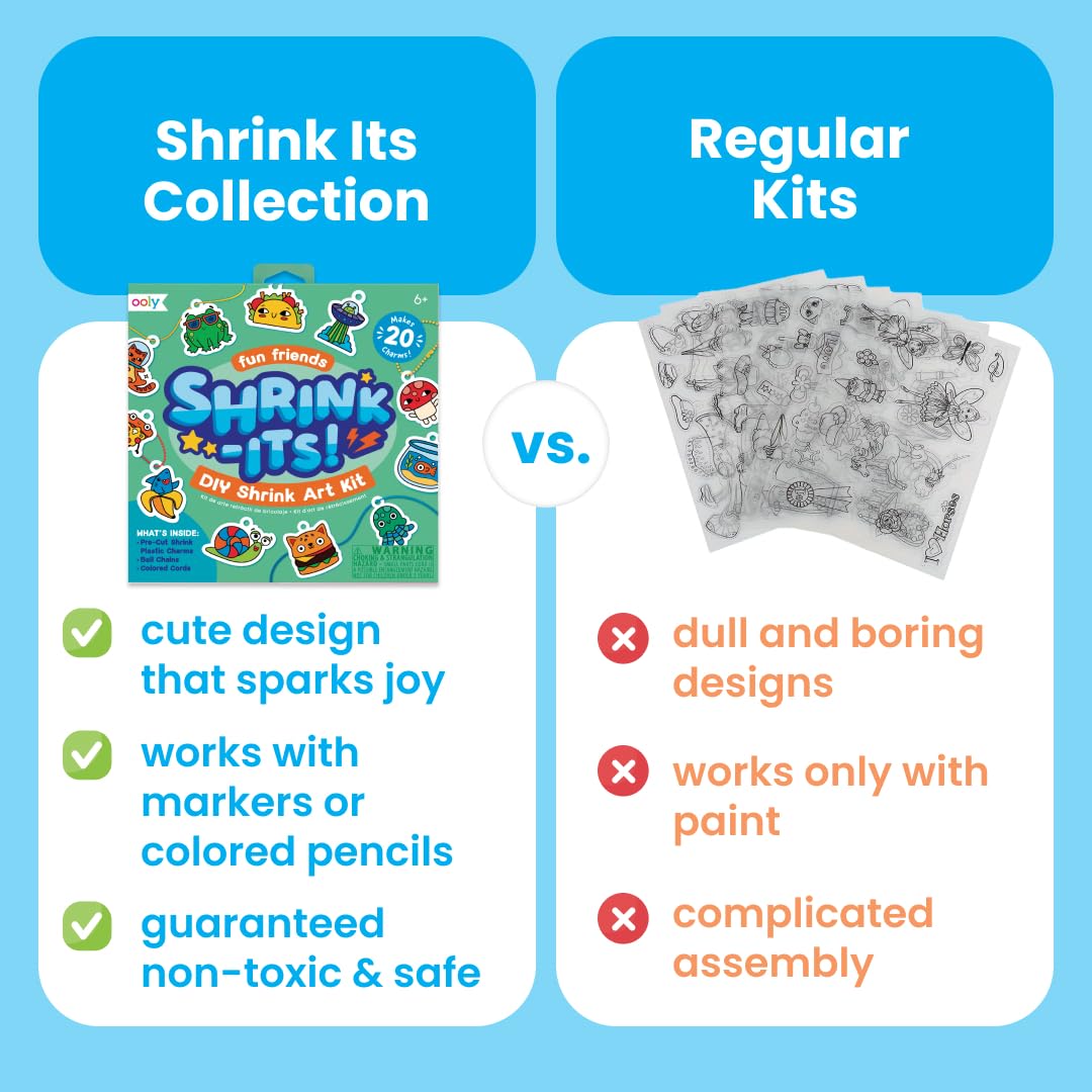 Ooly pre-cut shrinking charms keep crafting neat and quick.