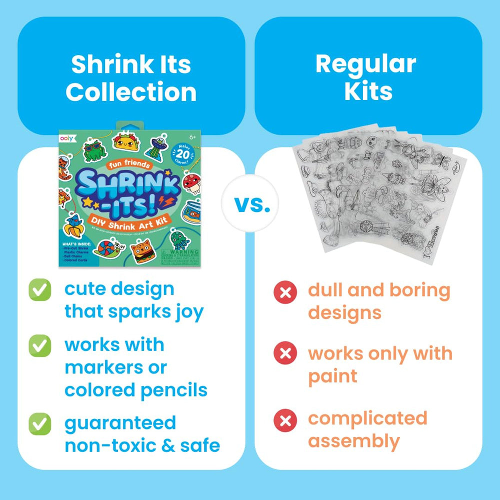 Ooly pre-cut shrinking charms keep crafting neat and quick.