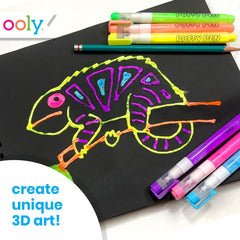 Ooly Puffy Paint Neon Gel Pens enhance cards and crafts