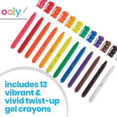 OOLY Rainy Dayz Gel Crayons deliver soft texture for smooth glass drawing.