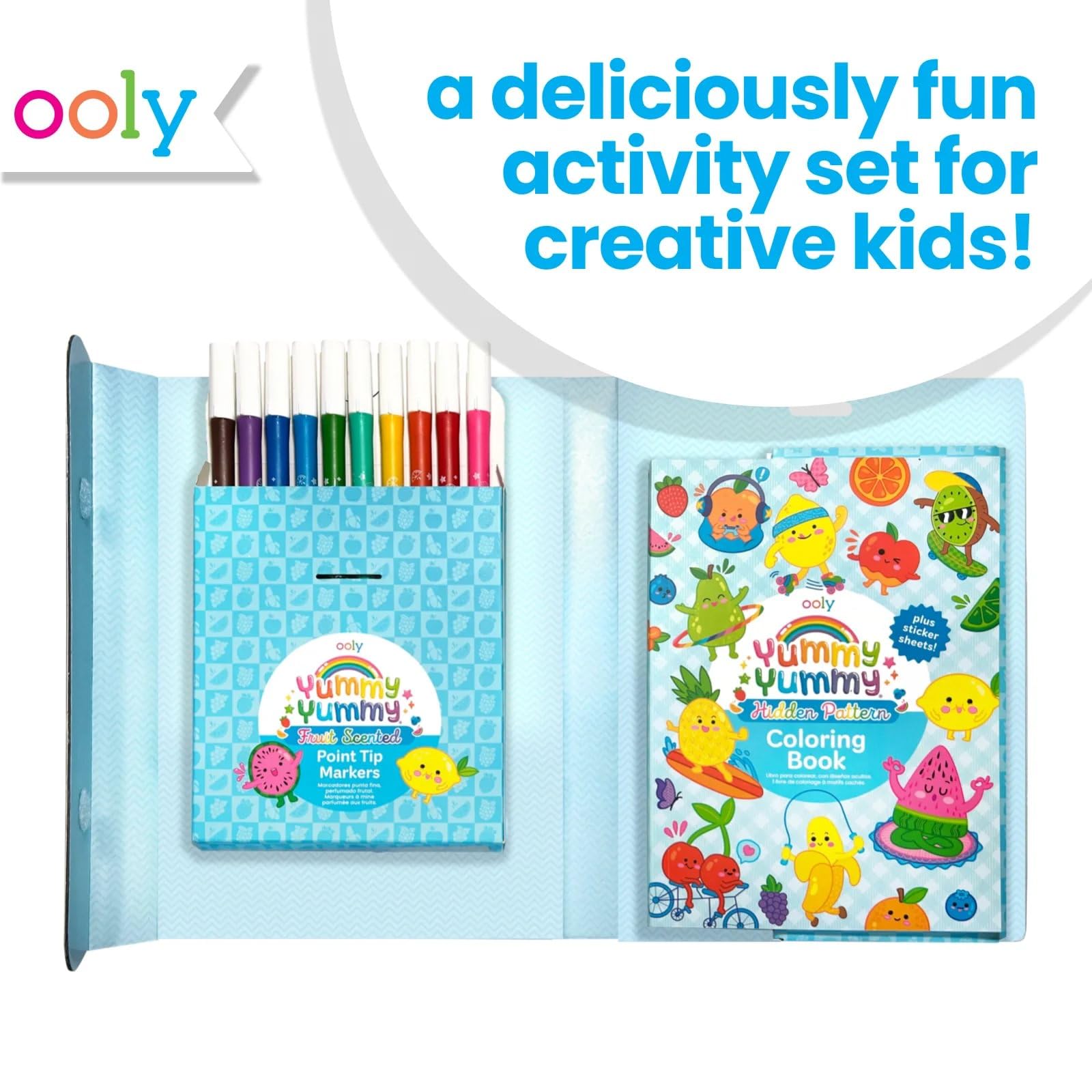 Ooly Yummy Yummy 30 pages coloring book for varied patterns.