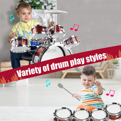 OoneWiser drum set includes cymbal for realistic percussion learning