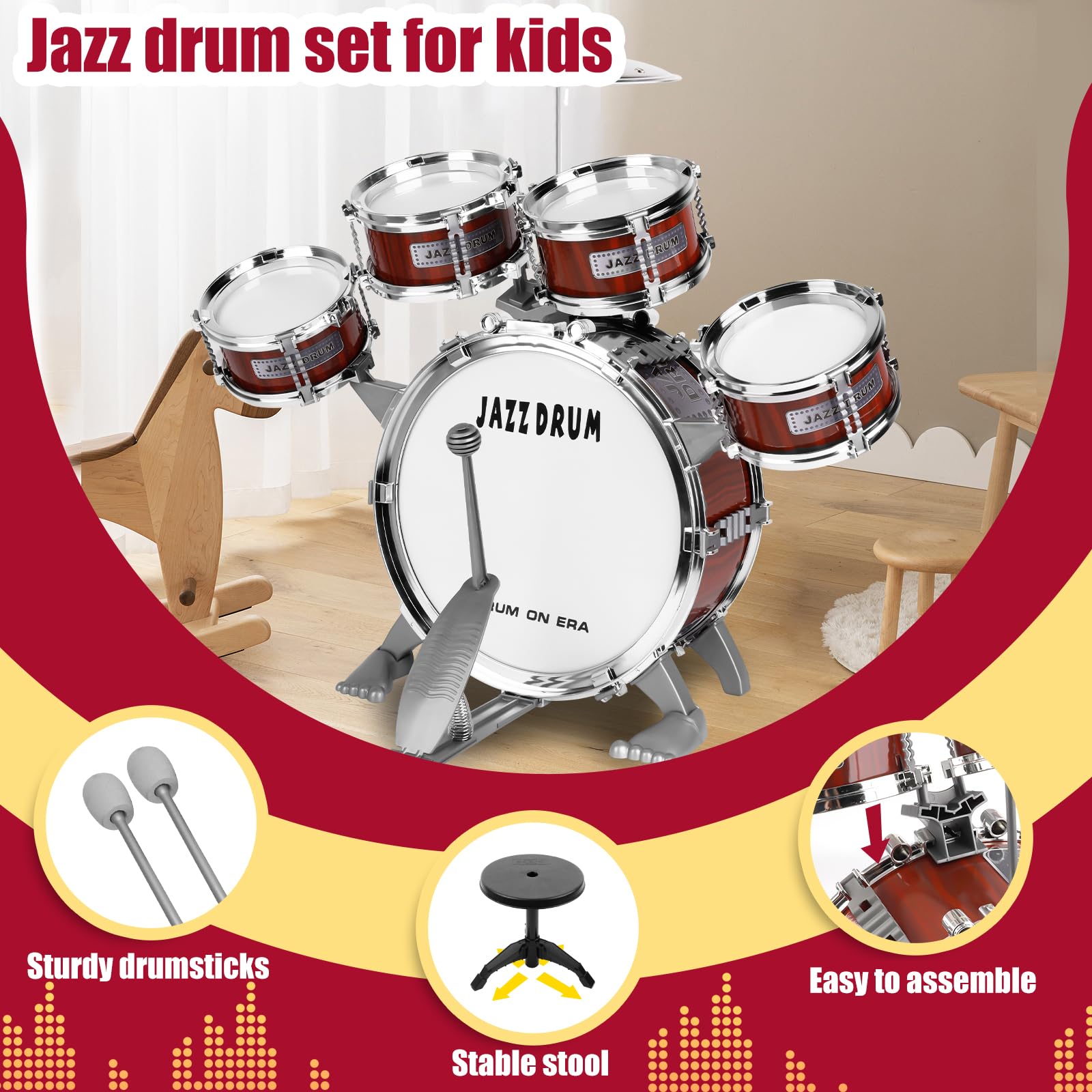 OoneWiser drumsticks enable safe, confident practice for toddlers