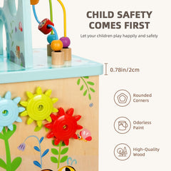 OOOK Montessori calendar on the center invites daily routine exploration.