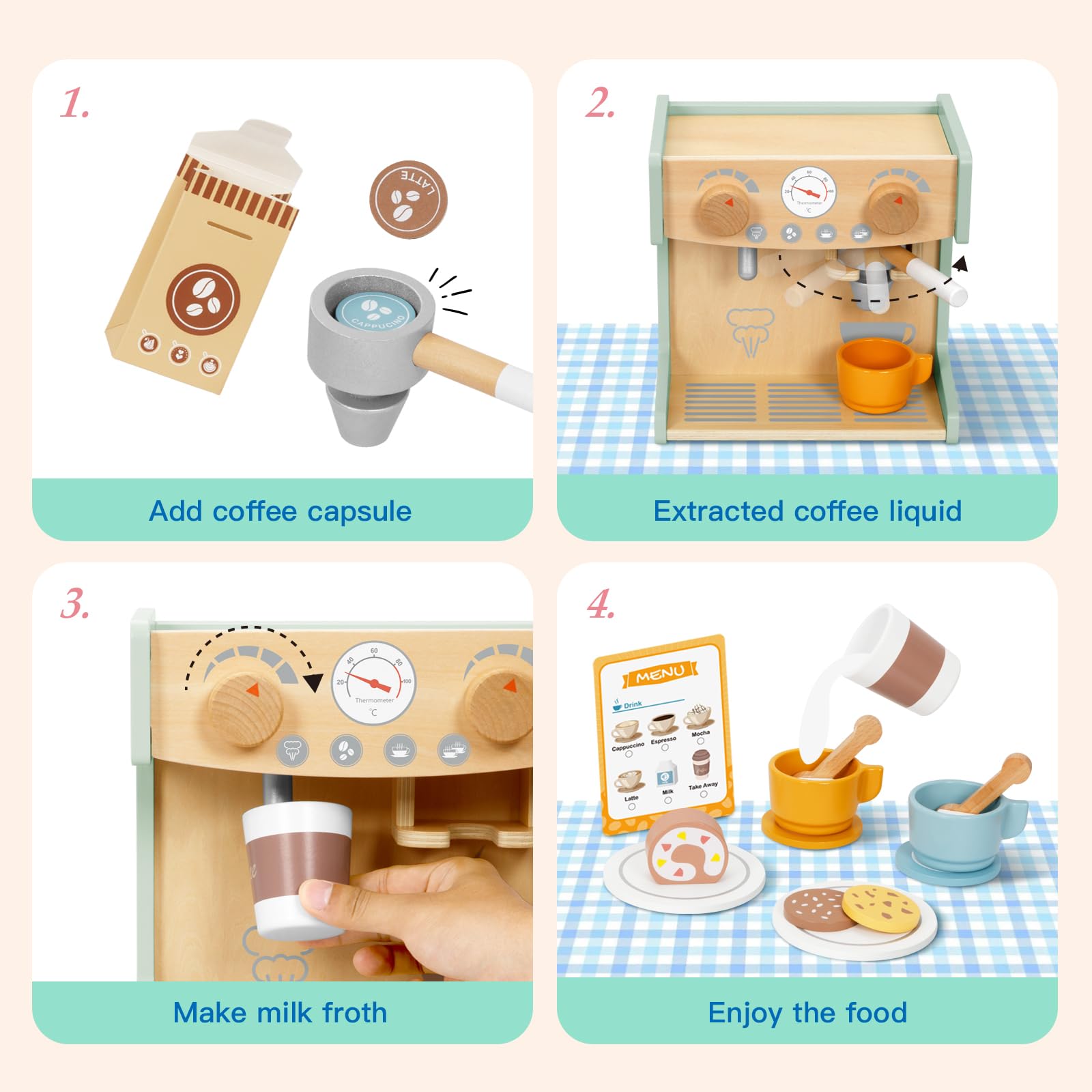 OOOK child barista play scene supports social interaction during pretend cafe