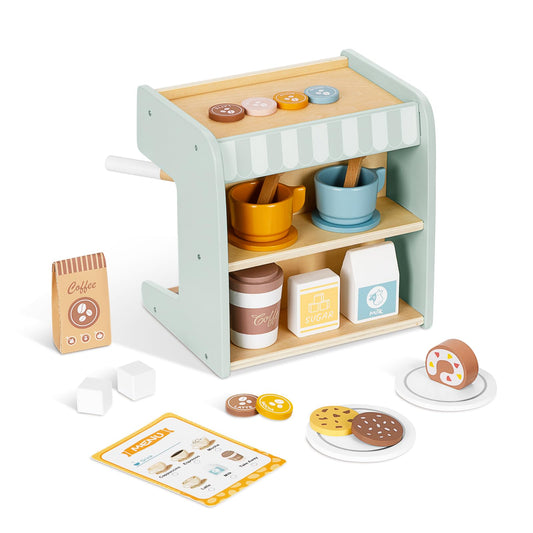 OOOK coffee menu card view helps kids practice taking orders and language skills