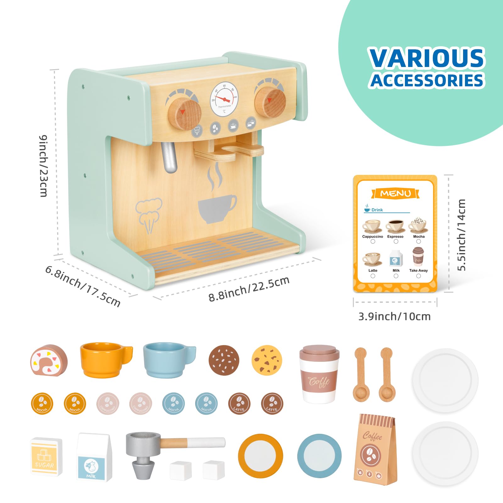 OOOK durable wooden kitchen set ready for everyday pretend play