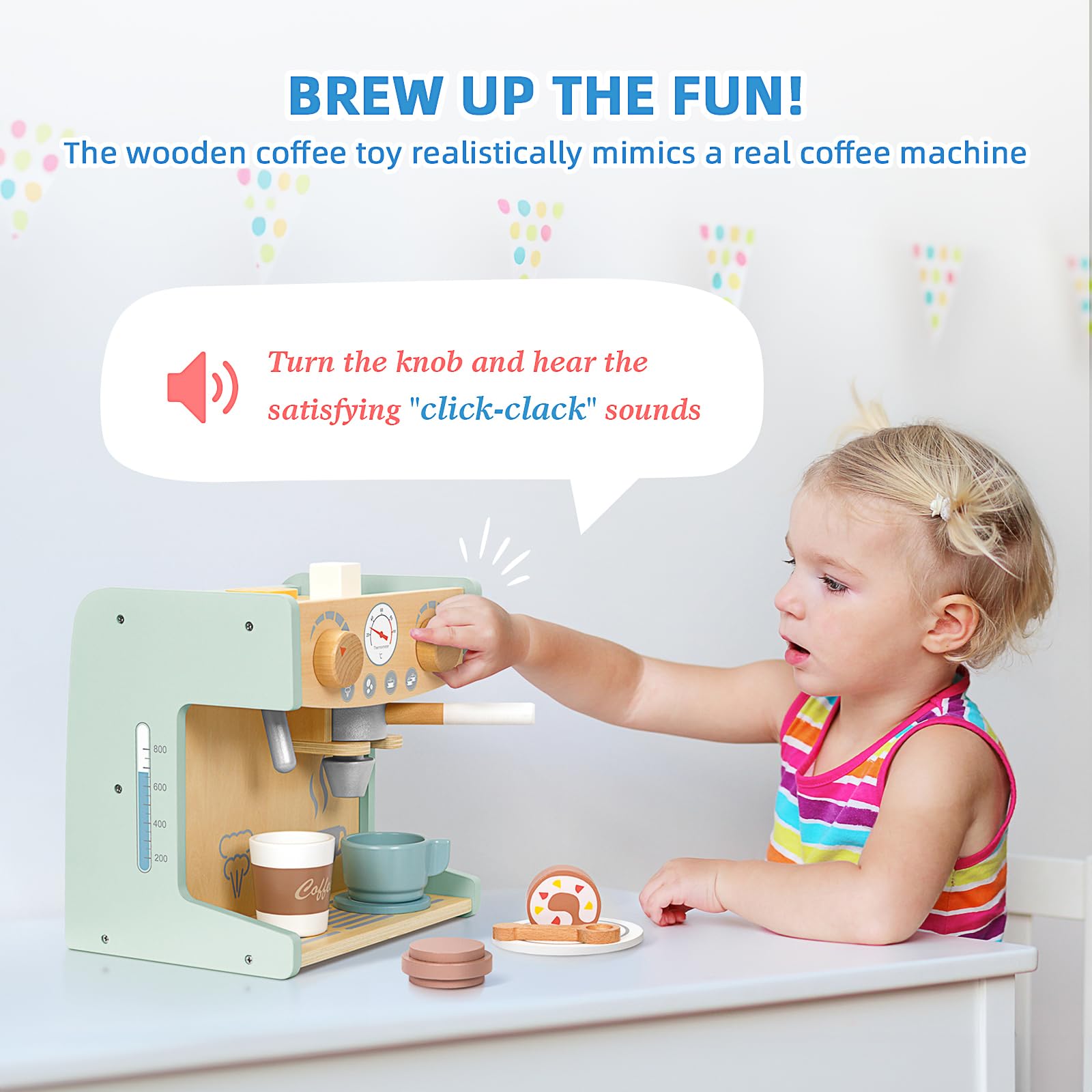 OOOK wooden spoons and pastry toppings add realistic play elements