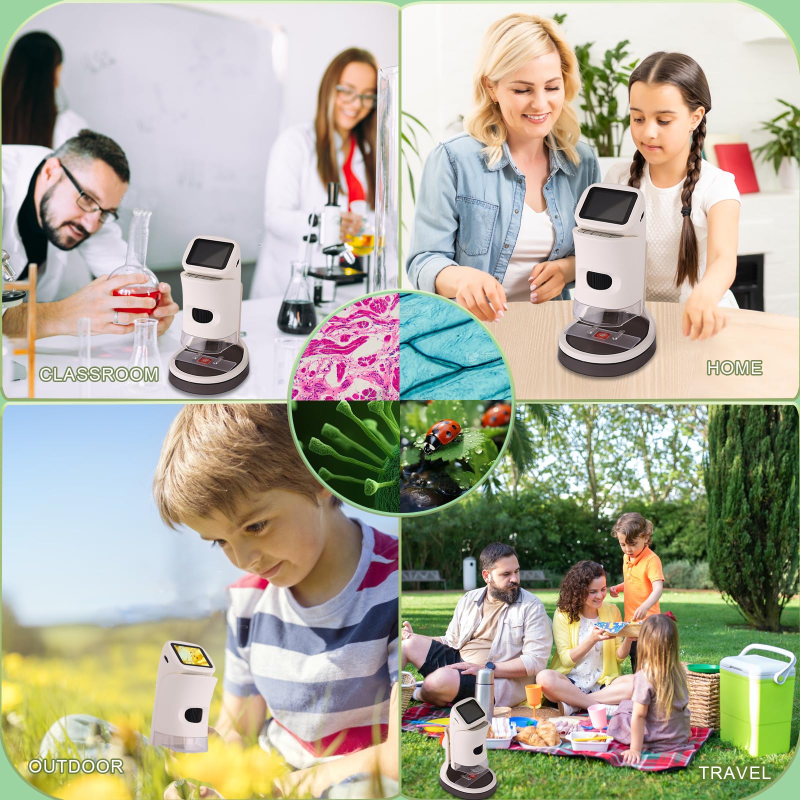 OOZSTAR tabletop mode keeps the microscope stable for precise observations.